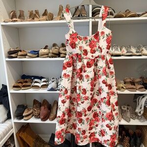 Sachin & Babi Blaine Taffeta Square-Neck Midi Dress, 14